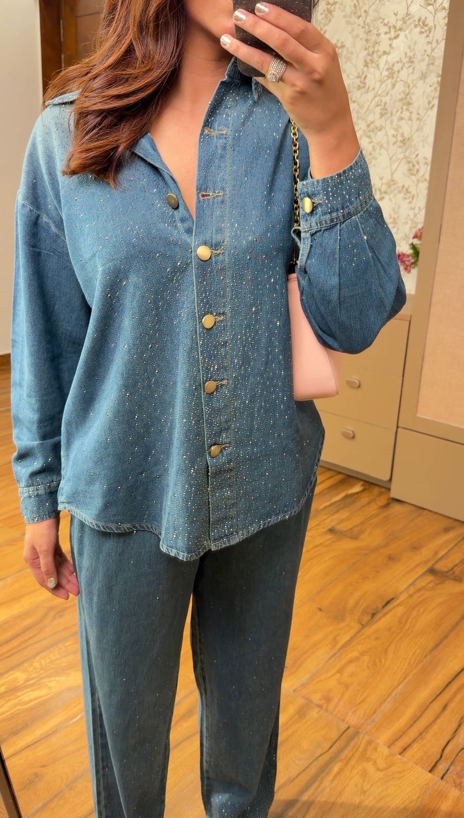 Midnight Sparkle Denim Co-ord Set